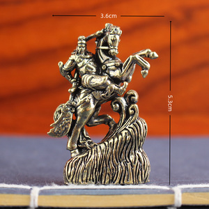 Nueva Figura de <span class=keywords><strong>Guan</strong></span> Gong Montando a Caballo en Latón de Dington 2026: Éxito en el Año del Caballo, Dragón del Zodiaco - Product Image 3
