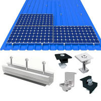 Kit de montage solaire sur toit en métal avec profilés en aluminium Wanhos, mini rail court