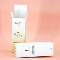 Boîte en papier pliable blanche personnalisée, emballage cosmétique de luxe, boîte en carton à rabat pour parfum, bougie, huile