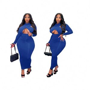 Nuova tendenza L-4Xl autunno e inverno a maniche lunghe a maniche lunghe abito Casual alla moda donna taglie forti <span class=keywords><strong>abbigliamento</strong></span> donna - Product Image 5