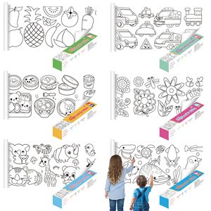 Rotolo di Carta da Colorare Personalizzato Fai-da-Te per Disegni e Graffiti dei Bambini, Stampa Flessografica di Alta Qualità, Poster Offset - Product Image 1