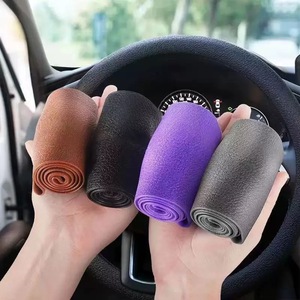 ปลอกหุ้มพวงมาลัยรถยนต์ซิลิโคนกันลื่น สีพื้น ป้องกันการลื่นไถล อุปกรณ์ตกแต่งภายใน - Product Image 3