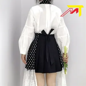 Dentelle Ruffle recycler publicité fleuriste tabliers cuisine cuisine adulte tablier robe pour les femmes coton noir impression
