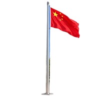 Mât de drapeau national conique en acier inoxydable 304 pour l'extérieur, pour les écoles, les entreprises, les places publiques - Fabriqué à Shanghai - Fini