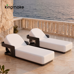 Muebles de Jardín Modernos, Sillas de Playa, Tumbonas de Exterior, Tumbona de Metal de Lujo para Jardín, Sillas de Jardín para Piscina, Juego de Muebles de Exterior - Product Image 1