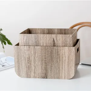 Wholesale Good Quality Eco-friendly Household Used No Lid Paper Desktop Storage Basket