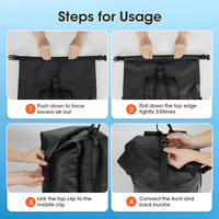 Sac à dos étanche 35L 50L, sac à dos étanche à fermeture rolltop avec étui pour téléphone IPX8 pour la navigation de plaisance, le kayak, la randonnée, le camping, le rafting