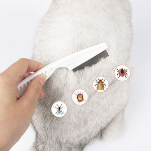 Eliminador de garrapatas para mascotas, peine cómodo de acero inoxidable MultiColor para el cuidado del pelo de perros y gatos, protege la eliminación de <span class=keywords><strong>piojos</strong></span> y pulgas - Product Image 2