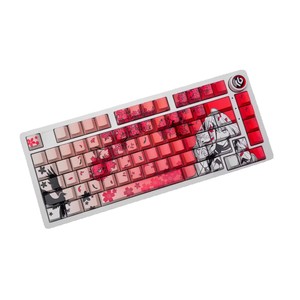 Blossom/Tilki Maskesi Kız Temalı Tuş Başlıkları Yan Işık Geçirgenliği Mx Tuş Başlıkları Mx Switch Mekanik Klavye için Oyun Kiraz Profili - Product Image 4