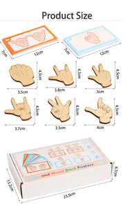 Hot New Arrivals Best-Selling Montessori Educational Wooden Block Set Manufacturer Direct Sale Gesture Toys for Boys Girls - Product Image 6