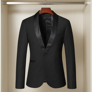 <span class=keywords><strong>Costume</strong></span> <span class=keywords><strong>Homme</strong></span> Slim Fit Uni Anti-plis à Bouton Unique, Taille et Couleur Personnalisables, Idéal <span class=keywords><strong>pour</strong></span> le Quotidien - Product Image 6