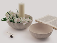 Cetakan Silikon INTODIY untuk Wadah Lilin Semen, Nampan, Pot Bunga, dan Piring Buah dari Resin Epoksi, Plester, Gipsum, dan Beton