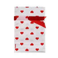 Jolie petite pochette verticale recyclable personnalisable avec ruban pour bonbons, biscuits, snacks et cadeaux
