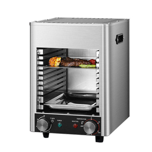 Horno Asador de Sobremesa de Acero Inoxidable con Parrilla de <span class=keywords><strong>Carne</strong></span> de Calor Radiante Superior <span class=keywords><strong>y</strong></span> Salamandra Compacta Portátil - Product Image 5