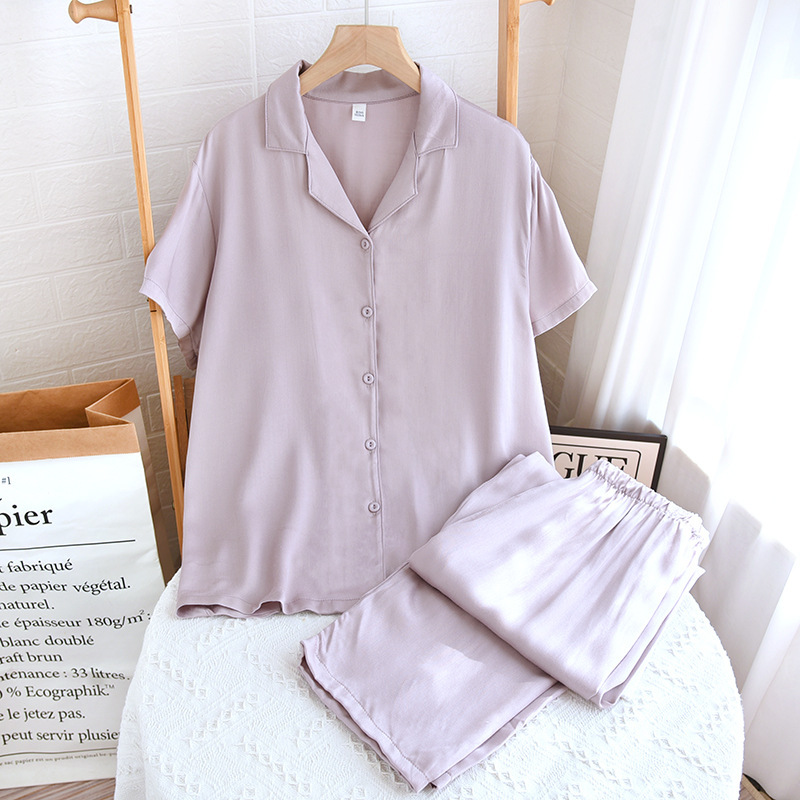 Costume court et long pour femme de couleur unie en satin - Violet foncé