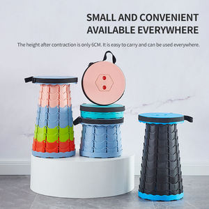 เก้าอี้พับได้แบบพกพาพกพาสำหรับการเดินทางใช้กลางแจ้งเก้าอี้พลาสติกพับเก็บได้สำหรับตกปลาตั้งแคมป์ - Product Image 4