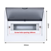 Boîtier de distribution d'éclairage intérieur 10-12 circuits 63A PZ30 avec disjoncteur pour borne de recharge domestique
