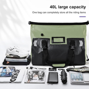 Bolsa de lona de secado superior enrollable resistente al agua, correas de fijación rápida, gran espacio de almacenamiento para viajar en canoa, uso de motocicletas - Product Image 2