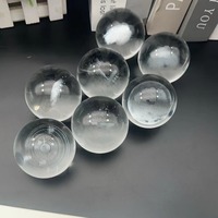 Veilleuse boule de cristal K9 de 80mm avec sphère de 6cm sculptée au laser 3D pour décorations de cadeaux souvenirs