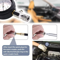 Testeur de compression et manomètre de cylindre de moteur Podofo avec étui rigide pour la réparation de voitures et de motos, kit d'outils pour véhicules