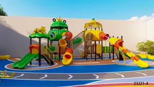 großhandel kinder-freiluft-spielplatz-ausrüstung kinder-freiluft-spielplatz kunststoff-rutsche im freien