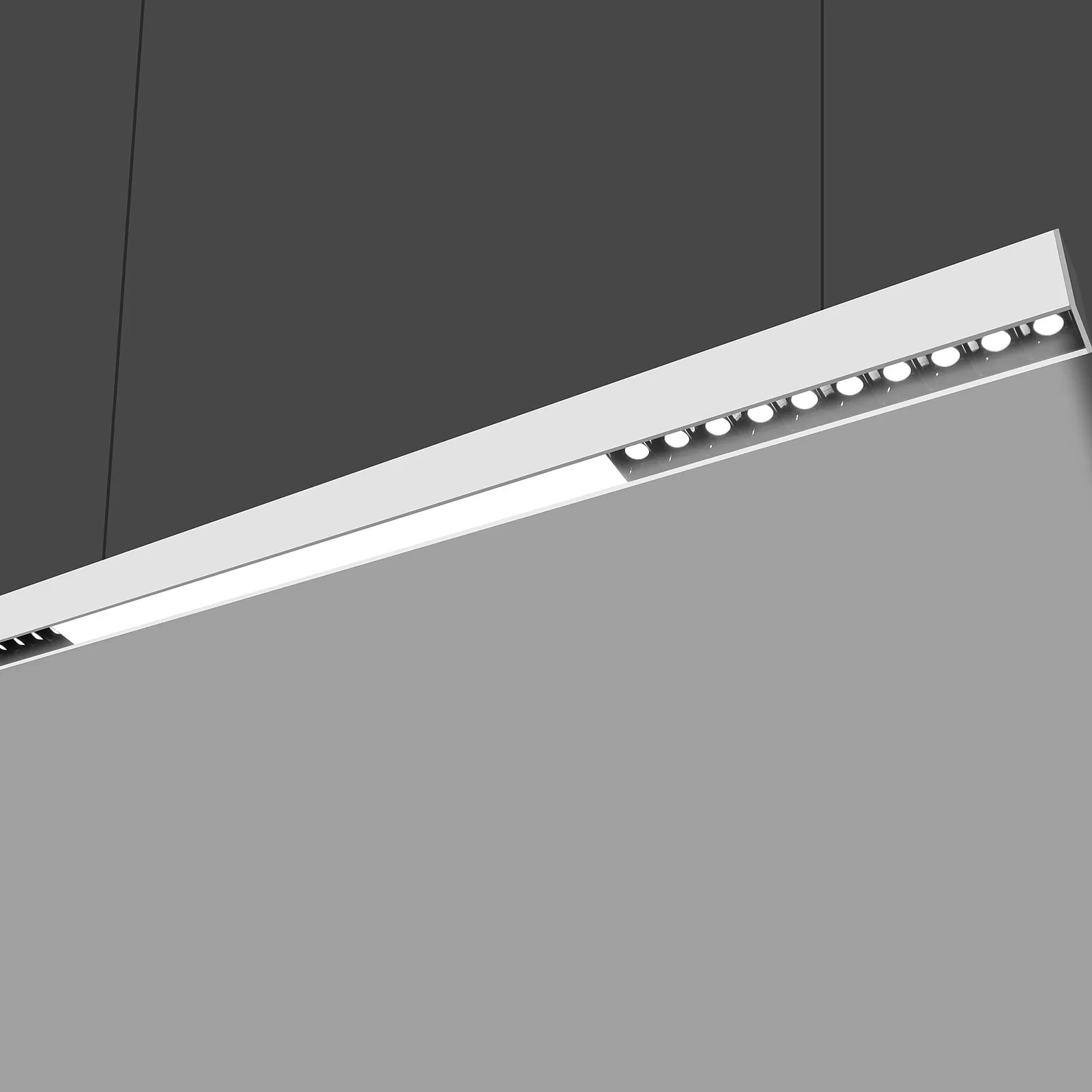 Lámparas de araña LED lineales para oficina, luces colgantes, 45W, 1060mm, carcasa de luz LED lineal, luz suspendida montada en superficie