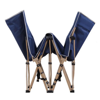 Lit pliant de camping individuel en alliage d'aluminium pour adulte, chaise-lit de luxe portable pour l'extérieur