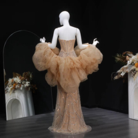Robe de soirée sirène de luxe Lsz436 avec cape châle, ornée de perles, décolleté cœur, pour femmes, occasions formelles, Jancember