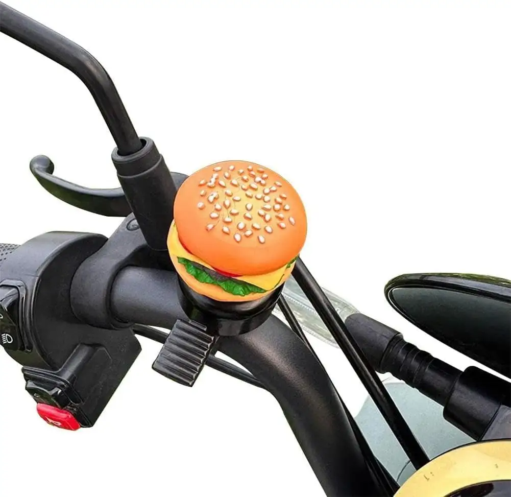 Cloche en forme de hamburger avec finition détaillée Son clair Convient à une large gamme de vélos