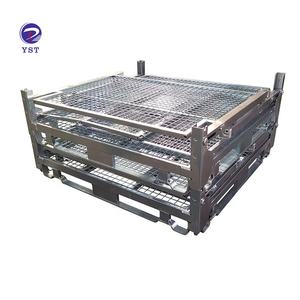 Carretilla elevadora apilable Industria de reciclaje móvil Paletas de jaula de malla galvanizada - Product Image 3