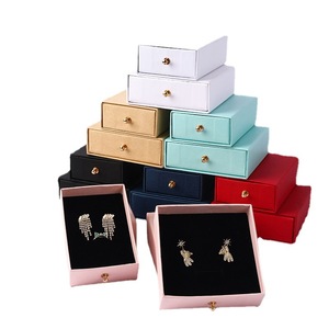 Cajas de joyería rectangulares de papel <span class=keywords><strong>kraft</strong></span> para anillos y collares, cajas de embalaje de joyería al por mayor del fabricante - Product Image 5