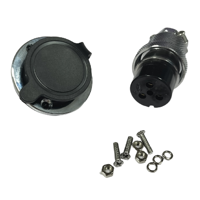 Connecteur électronique de signalisation OEM ESSEN 16MM Gx16-4 4 broches GX16 femelle, couleur argent, pour torche de soudage
