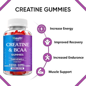 Private Label <b>Creatine</b> Gummies 5000mg Mixed Berry Flavor Muscle Growth Strength Recovery Workout Pre Post Vegan Supplement OEM - Product Image 5