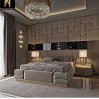 Tête de Lit en Cuir Haut de Gamme King Size, Double, Cadre en Bois Moderne, Meuble de Chambre à Coucher de Luxe