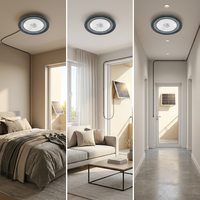 Lampu Plafon Tenaga Surya Tahan Air dengan Remote Control Lampu LED Hemat Energi untuk Penerangan Dalam Ruangan Rumah