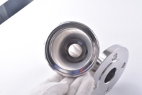 Filtre en Y DN50 de qualité alimentaire 200 mailles avec bride en acier inoxydable SUS 304 AISI 316L pour la filtration des lignes de production laitière et de boissons