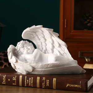 Mystic Arts Angel Figurine Set Resin White 4 Pieces Decorative Home Church Desktop Ornament - Product Image 3