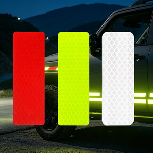 Reflective Stickers 8x3 Cm Adhesive Plastic Safety Warning Strips For Cars Bicycles Electric Vehicles - Product Image 2