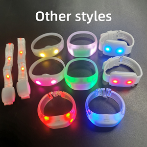 可编程 RGB 灯光 <span class=keywords><strong>Dmx</strong></span> 控制遥控 LED 手环 个性化多色磁性 LED 手环，适合夜间运动 - Product Image 2