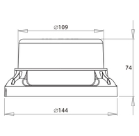 Approuvé ECE R65 R10 stroboscope led/lumière rotative avec réflecteur