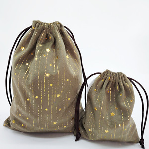 Sacs cadeaux en velours à cordon de serrage Sanas Professional Designer pour la décoration de Noël - Product Image 2