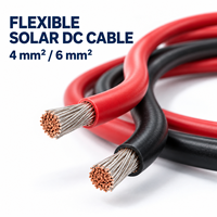 Câble solaire H1Z2Z2-K 1500V 4mm² 6mm² en cuivre étamé XLPE, fil monoconducteur DC pour applications de chaîne photovoltaïque
