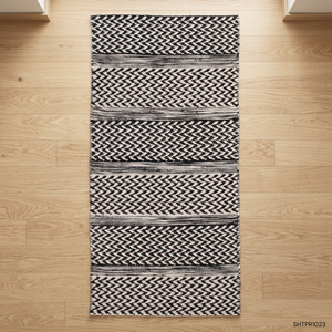 STAR HOMETEX Tapis de couloir tressé en laine écologique fait main, épaisseur moyenne, antidérapant, à poils plats, beige gris, style ferme - Product Image 4
