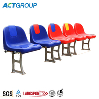 Chaises en plastique montées au sol sièges baquets de football siège de stade