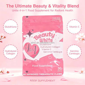 Glutatión, Colágeno Hidrolizado, Vitamina C, Garcinia Cambogia, 30 Porciones, Suplemento Alimenticio para el Cuidado de la Piel, Belleza Blanca, Suplemento 4 en 1 - Product Image 3