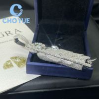Pendentif San Judas Tadeo en argent sterling 925 de qualité supérieure, moissanite VVS, bijoux hip-hop, style glacé, unisexe, certificat GRA