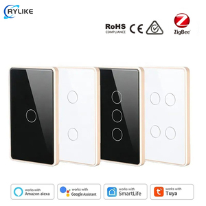 Saa phê duyệt Úc tiêu chuẩn ZigBee 4 gang nhôm kim loại khung màn hình cảm ứng Glass Bảng điều chỉnh điện thông minh chuyển đổi - Product Image 2