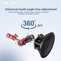 Support de téléphone universel antidérapant en alliage d'aluminium et TPU pour voiture, fixation par ventouse, pour caméra d'action, compatible iPhone, charge 25 kg, rotation 360°, antichoc