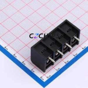 MXHB9500-9.5-04P-BK01-Cu-S-A Barrier Terminal Block Through hole,P=9.5mm Connector Three Sides 9.5mm 1x4P Straight Pin - Product Image 2