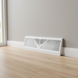 Grille de sol blanche de 15 pouces pour systèmes HVAC, design minimaliste, installation facile - Product Image 2